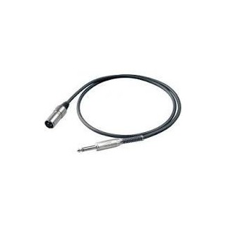 Cavo audio mono jack 6,35mm M - cannon xlr M 3mt