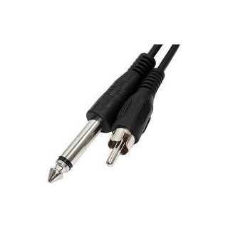 Cavo audio mono jack 6,35 mm M - rca M 3mt