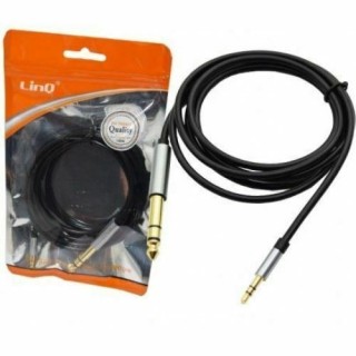 cavo audio stereo jack 6,35mm M - jack 3,5mm M 1,5mt linq