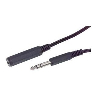 Cavo audio stereo jack 6,35mm M - jack 6,35mm F 5mt