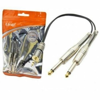 Cavo audio stereo jack 3,5mm M - 2x jack 6,35mm mono M 30cm linq