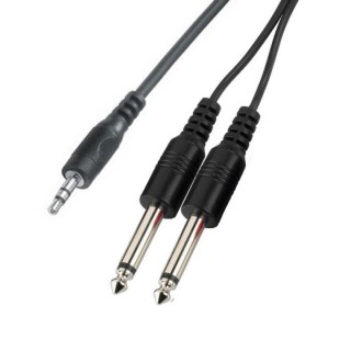 Cavo audio stereo jack 3,5mm M - 2x jack 6,35mm mono M 3mt zzipp