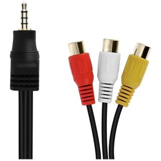 Cavo audio video jack 3,5mm M - rca F 25cm linq