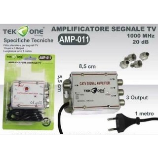 Amplificatore antenna alimentato 3 uscite