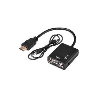 cavo convertitore video vga M - HDMI M + audio jack 3,5mm alimentato usb 1,5mt