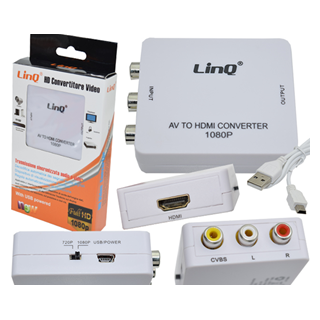 ADATTATORE CONVERTITORE LINQ DA DA HDMI A AV HDV-620 CON ALIMENTAZIONE