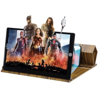 Lente d'Ingrandimento per Smartphone - NUOVO Modello in Legno Ingrandisce lo Schermo del Telefono a 12"