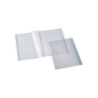 COPRILIBRO TRASPARENTE CON BORDO ADESIVO