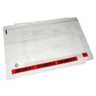 Busta adesiva portadocumenti, Formato C5, 23,5 x 17,5 cm,