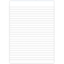 Fogli protocollo senza margini, Rigatura 1 rigo, Formato A4,Fogli 20.