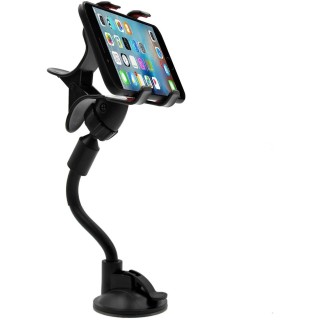 Supporto a ventosa con pinza porta dispositivi girevole a 360°