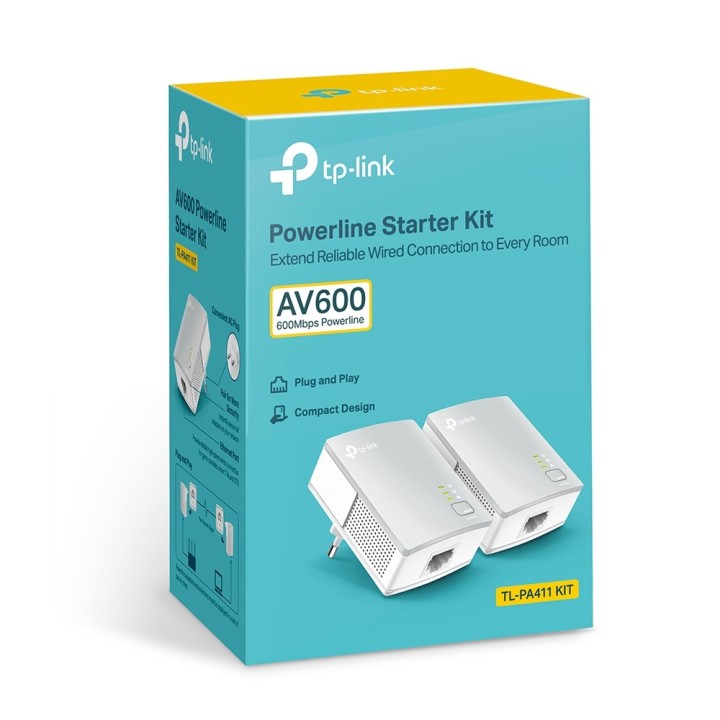 TP-Link PA411KIT 500 Mbit s Collegamento ethernet LAN Bianco 2 pz