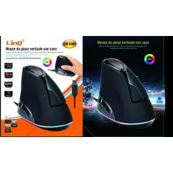 Mouse Gaming Da Gioco Verticale Con Cavo Usb Linq
