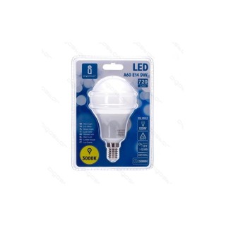 LAMPADINA LED E14 9W 3000K BIANCO CALDO A60 A+