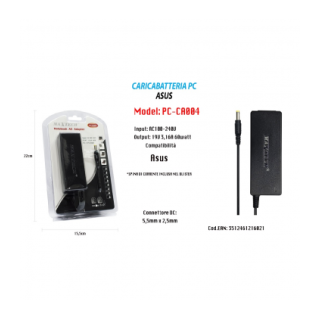CARICABATTERIA NOTEBOOK PC ALIMENTATORE PER ASUS 19V 3,16A 60W MAXTECH PC-CA004
