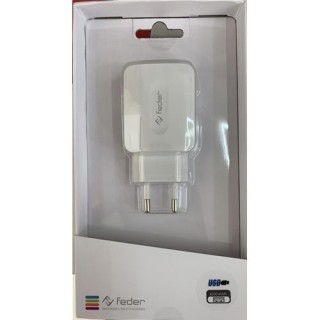 Caricabatteria da rete usb Feder Bianco