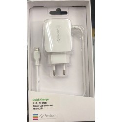 Caricabatteria da rete micro usb 3.1Bianco Feder