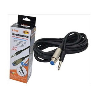 Linq Cavo di Prolunga XLR-Jack 6,5mm Femmina-Maschio 5mt Metri
