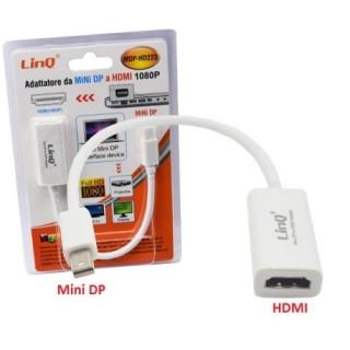 CAVO ADATTATORE CONVERTITORE MINI DISPLAY PORT A HDMI FULL HD