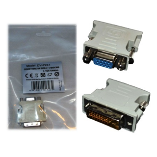 ADATTATORE CONVERTITORE CONNETTORE DA DVI 24+1 MASCHIO A VGA FEMMINA