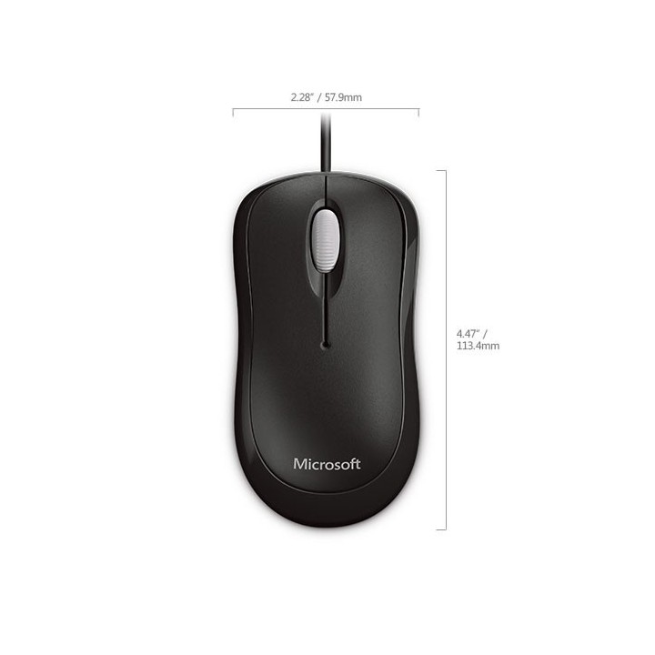 Microsoft Basic Optical mouse Ambidestro USB tipo A Ottico 800 DPI