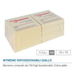 MEMO BLOCCO ADESIVO mm..76x76 GIALLO MY MEMO