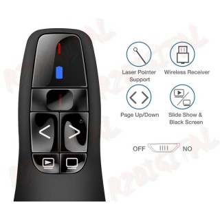 PENNA PUNTATORE LASER WIRELESS PRESENTATORE PC TELECOMANDO USB TRASMETTITORE