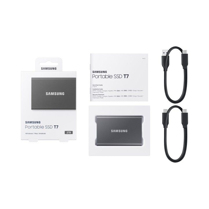 Samsung Portable SSD T7 2 TB Grigio