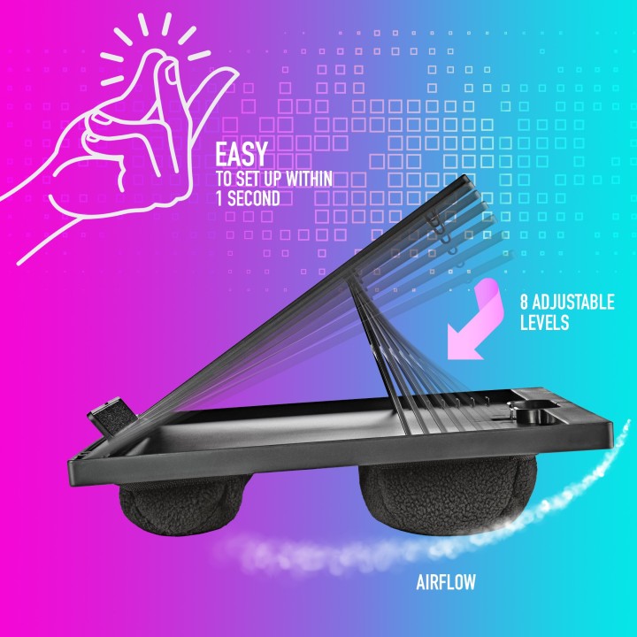 NGS LAPNEST base di raffreddamento per laptop 39,6 cm (15.6") Nero