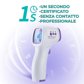TERMOMETRO INFRAROSSI A DISTANZA SENZA CONTATTO TERMOSCANNER CERTIFICATO UE